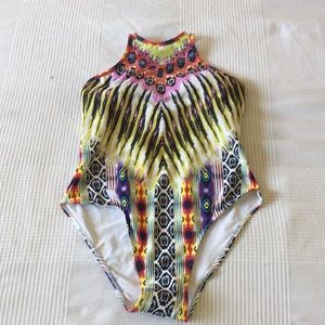 High Neck 1 Piece Swimsuit